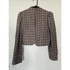 VNTG 70s Pendleton Cropped  Blazer XS/S HandTailored Plaid Jacket, 100% Wool,